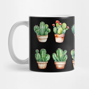 set of watercolor cactus Mug